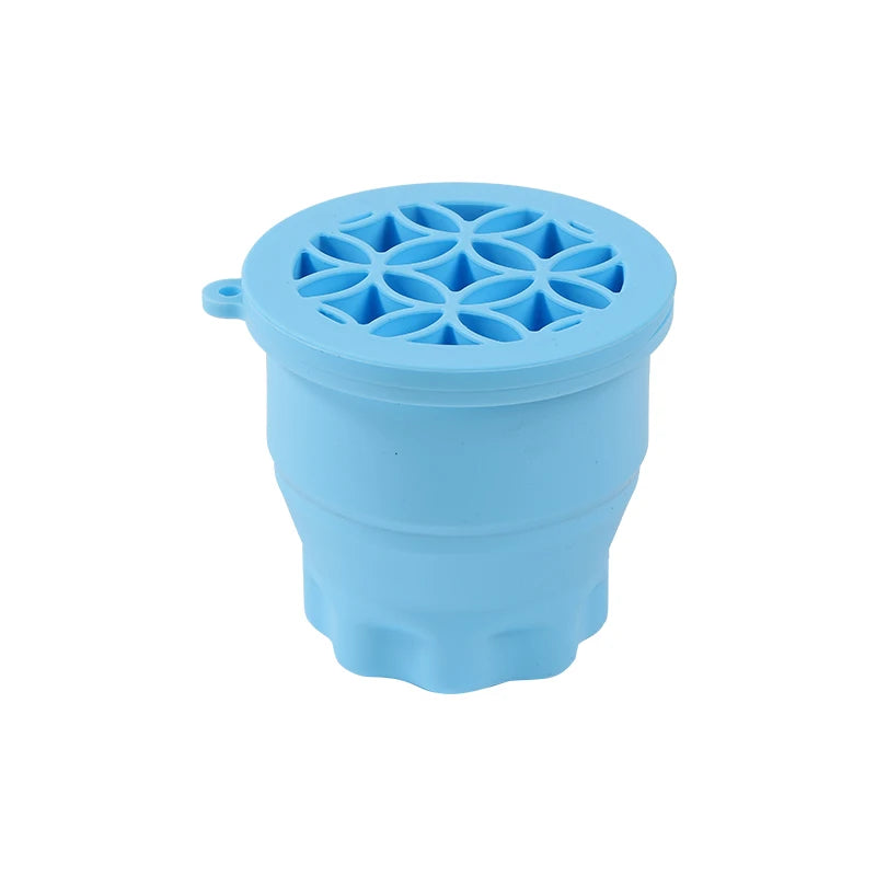 Multifunction Silicone Folding Makeup Brush Cleaning Cup Cleaning and drying 2-in-1 storage cup Beauty Cosmetic Brush Scrub Cup