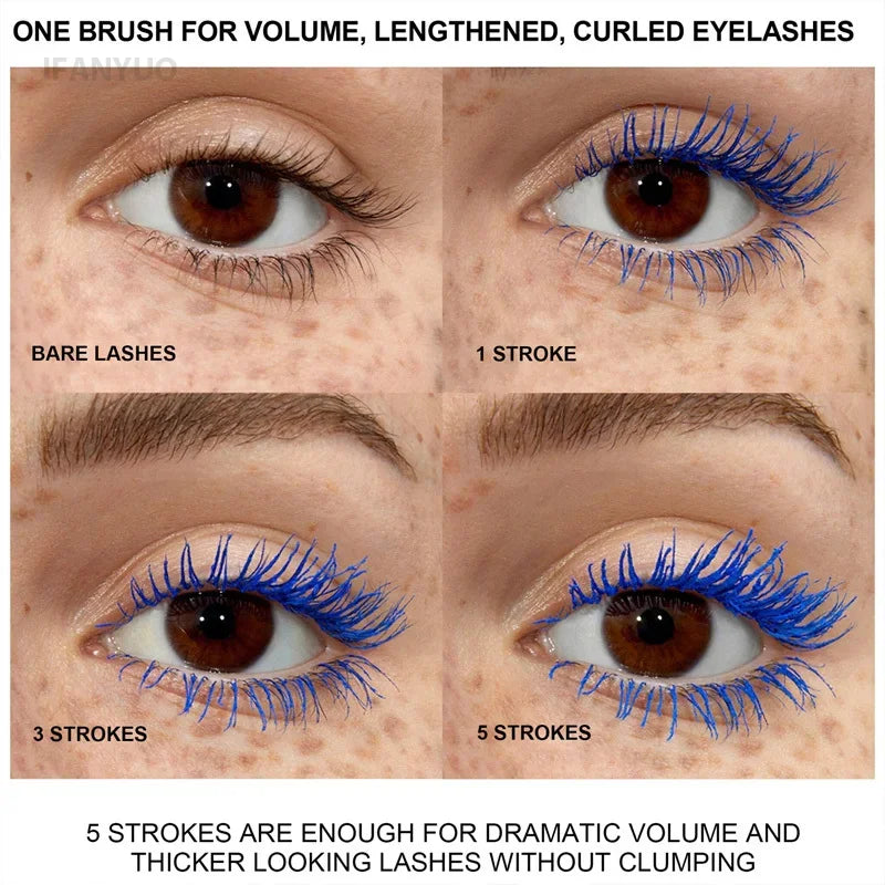 Pink Brown Eyelashes Mascara Colorful Stage Makeup Colored Mascara Cream Blue Green Lasting Waterproof Mascara Curling Eyelashes