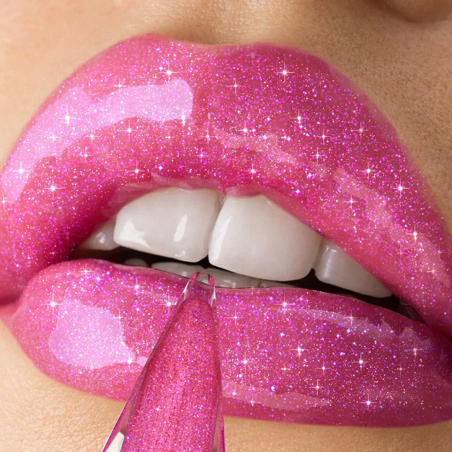 8 Color Glitter Shimmer Lip Gloss Moisturizing Lip Tinted Fuller Lip Effect Diamond Liquid Lipstick Makeup Sexy Lip Care Gifts
