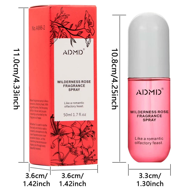 2 Pcs Coconut Rose Fragrance Spray Hair & Body Fragrance Mist Fresh Long Lasting Fragrance Perfume Travel Size Freshener Spray