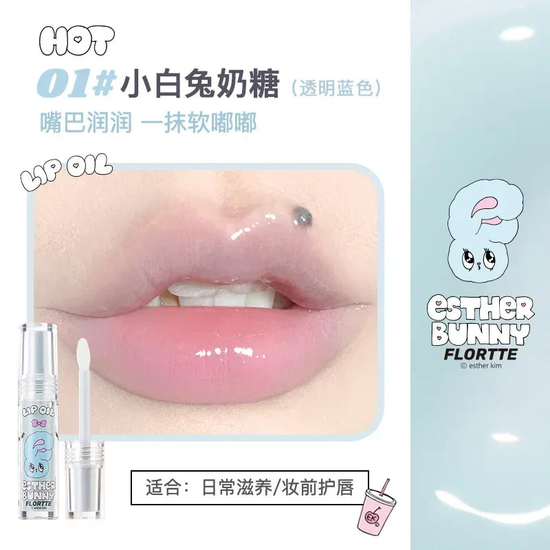 FLORTTE ×MIKKO ×ESTHER BUNNY CREAMY LIP CREAM Ice lens lip glaze water gloss lipstick