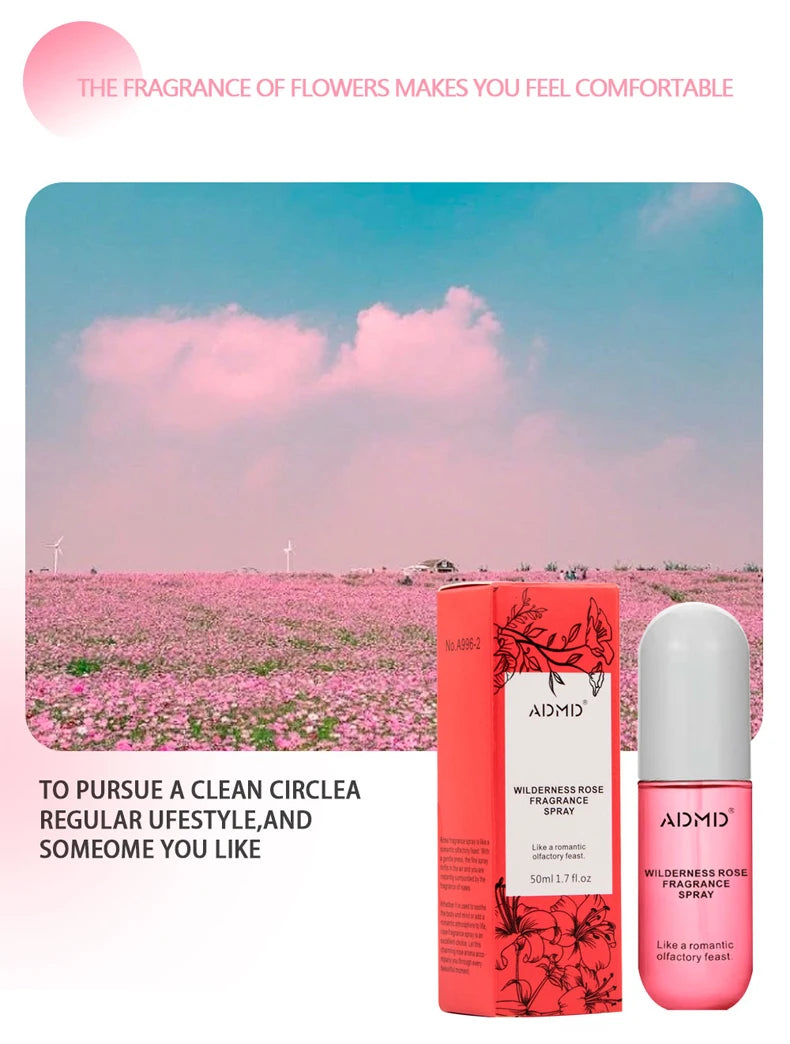 2 Pcs Coconut Rose Fragrance Spray Hair & Body Fragrance Mist Fresh Long Lasting Fragrance Perfume Travel Size Freshener Spray