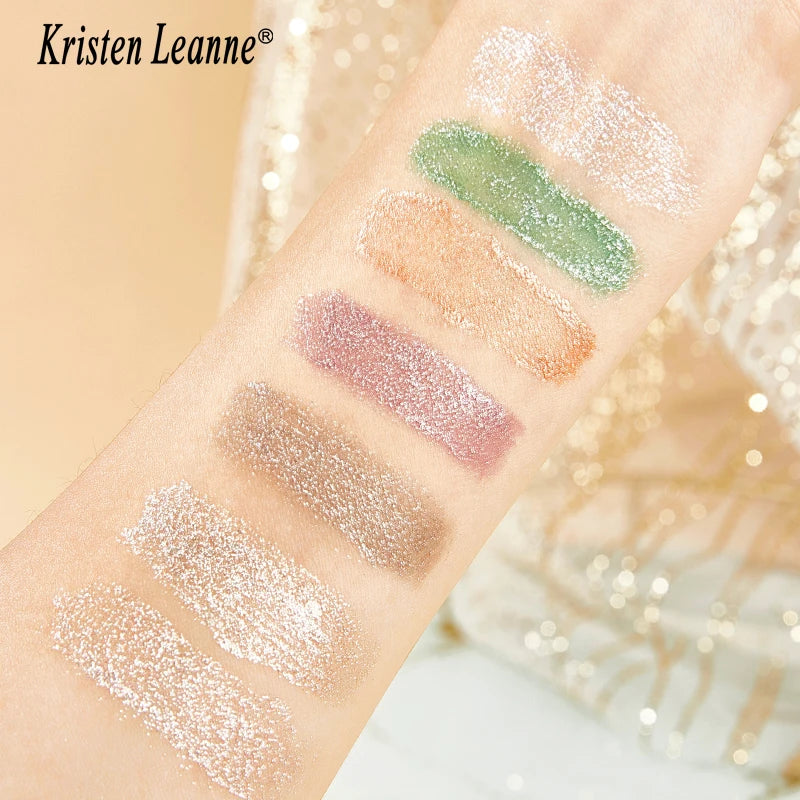 Rose Gold Sequin Glitter Mascara Shiny Eyelashes Quick Dry Waterproof Curling Thick Diamond Colored Mascara Shimmer Eye Makeup