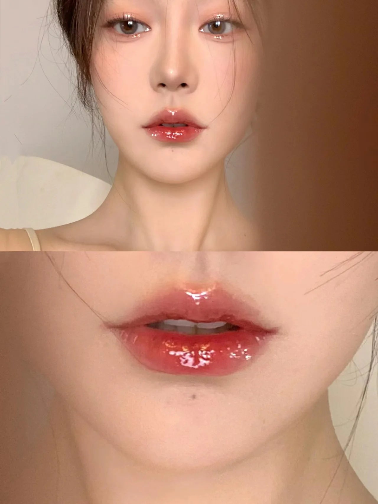 3Pcs/box Transparent Glitter Lip Gloss Set Clear Water Light Lip Glaze Moisturizer Color Changing Lip Oil Jelly Mirror Lipsticks
