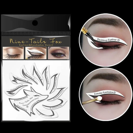 Women Eyes Makeup Stencils Winged Eyeliner Stencil Template Shaping Tools Eyebrows Eye Shadow Makeup Template Tool Stickers Card