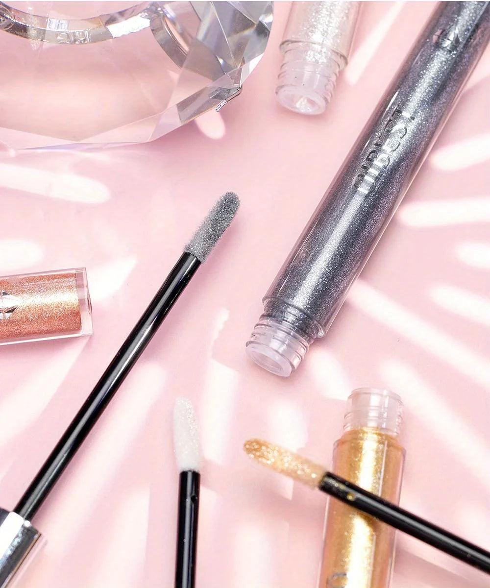 Metallic Glitter Liquid Lipstick Makeup Waterproof Lip Gloss Long-lasting Shimmer Metal Diamond Lip Glaze Tint Charming