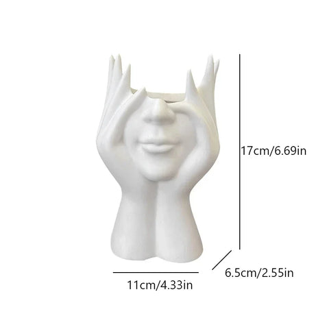 1PC Vinyl Figure Storage Holders Creative Human Body Art Styling Office Organizers Multifunctional Makeup Brush Holder