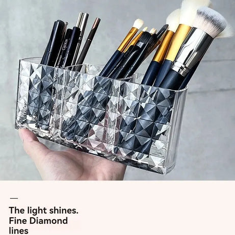 1Pcs/2Pcs Diamond Patterned Mirror Cabinet Storage Box, Bathroom, Bathroom, Cosmetics, Lipstick Storage Rack