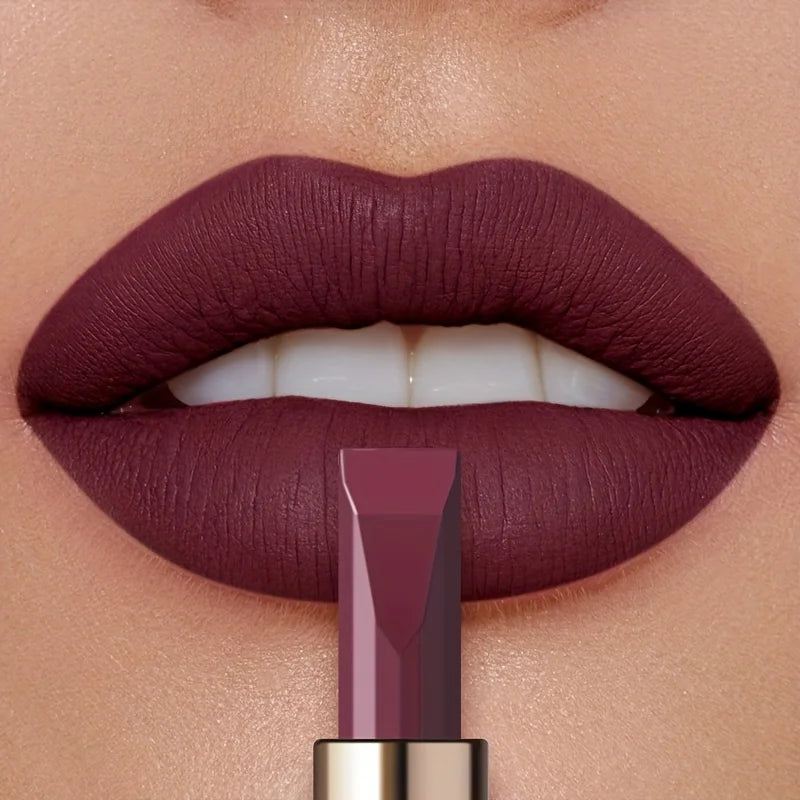 Matte silky velvet lipstick, durable, waterproof and sweat resistant, suitable for daily makeup, Valentine's Day to send female