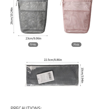 23x26cm Portable Toiletry Bag with Handy Handle Large Capacity Mesh Toiletry  Storage Bag Makeup Bag for Business Trips Travel