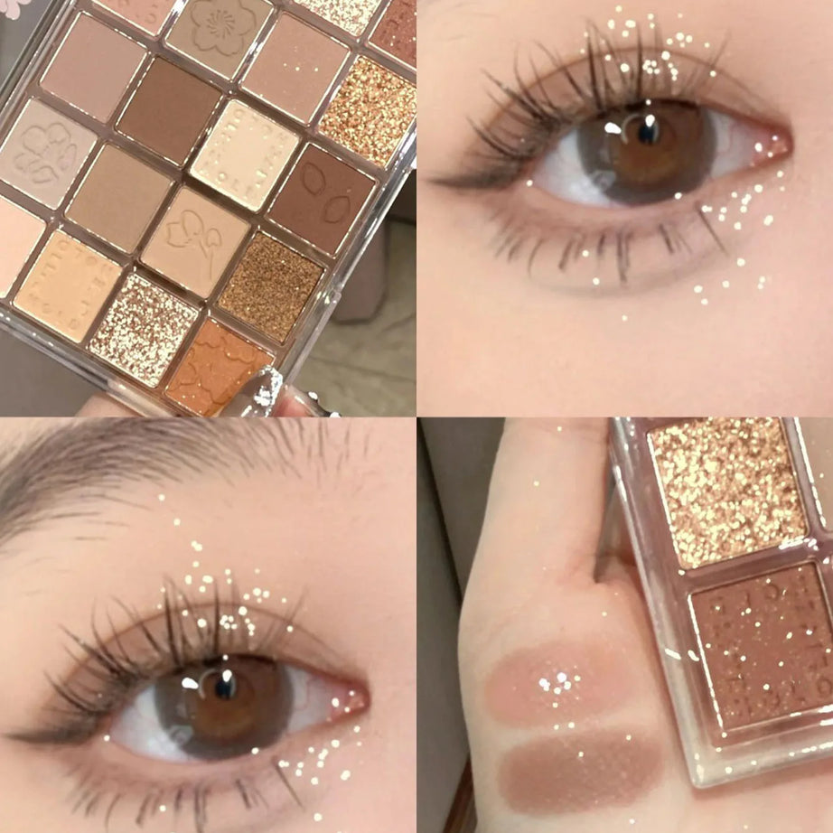 DIKALU Evening Cherry Dance Eyeshadow Tray 20 Color Large Plate Pearl Matte Bright Milk Tea Color Affordable Spring