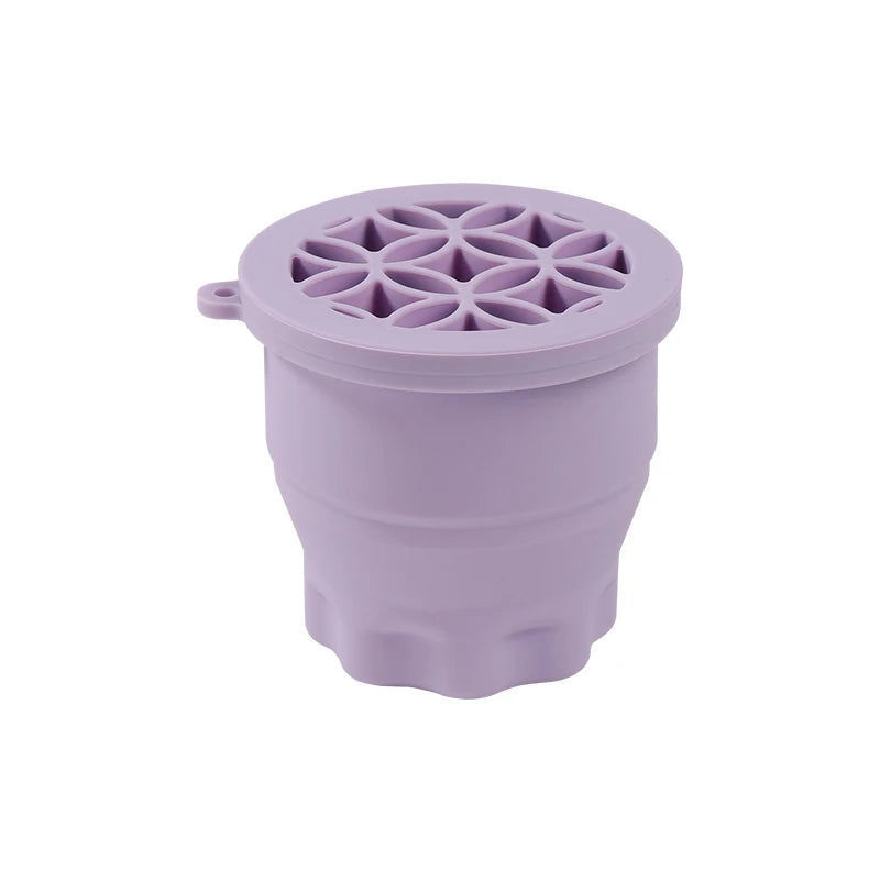 Multifunction Silicone Folding Makeup Brush Cleaning Cup Cleaning and drying 2-in-1 storage cup Beauty Cosmetic Brush Scrub Cup