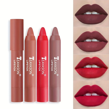 12 Colors Matte Misty Lipstick Set: Long-Lasting, Smudge-Proof, Sexy Velvet Lip Liners & Primer For Women's Makeup
