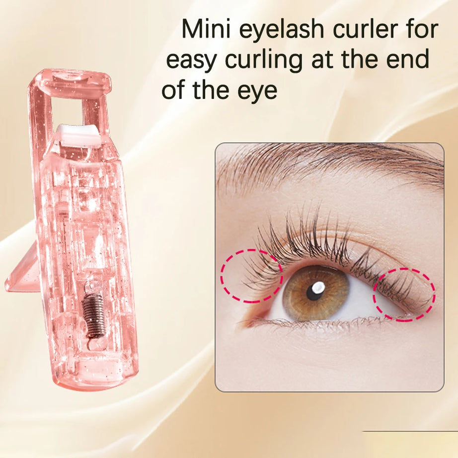 2pcs Professional Mini Eyelash Curler Portable Eye Lashes Curling Clips Cosmetic Make Up Beauty Accessories Eyelash Tools