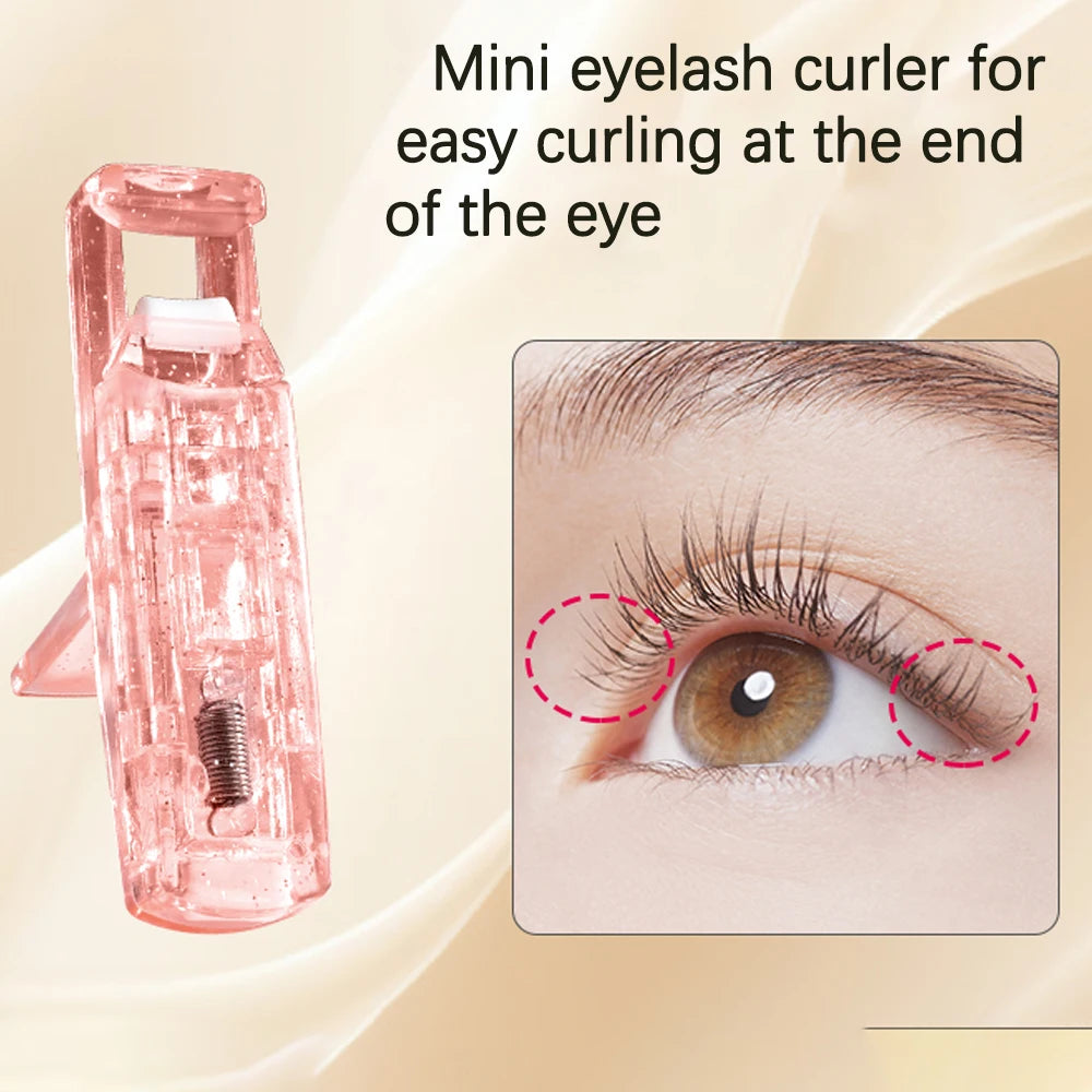 2pcs Professional Mini Eyelash Curler Portable Eye Lashes Curling Clips Cosmetic Make Up Beauty Accessories Eyelash Tools