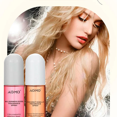 2 Pcs Coconut Rose Fragrance Spray Hair & Body Fragrance Mist Fresh Long Lasting Fragrance Perfume Travel Size Freshener Spray