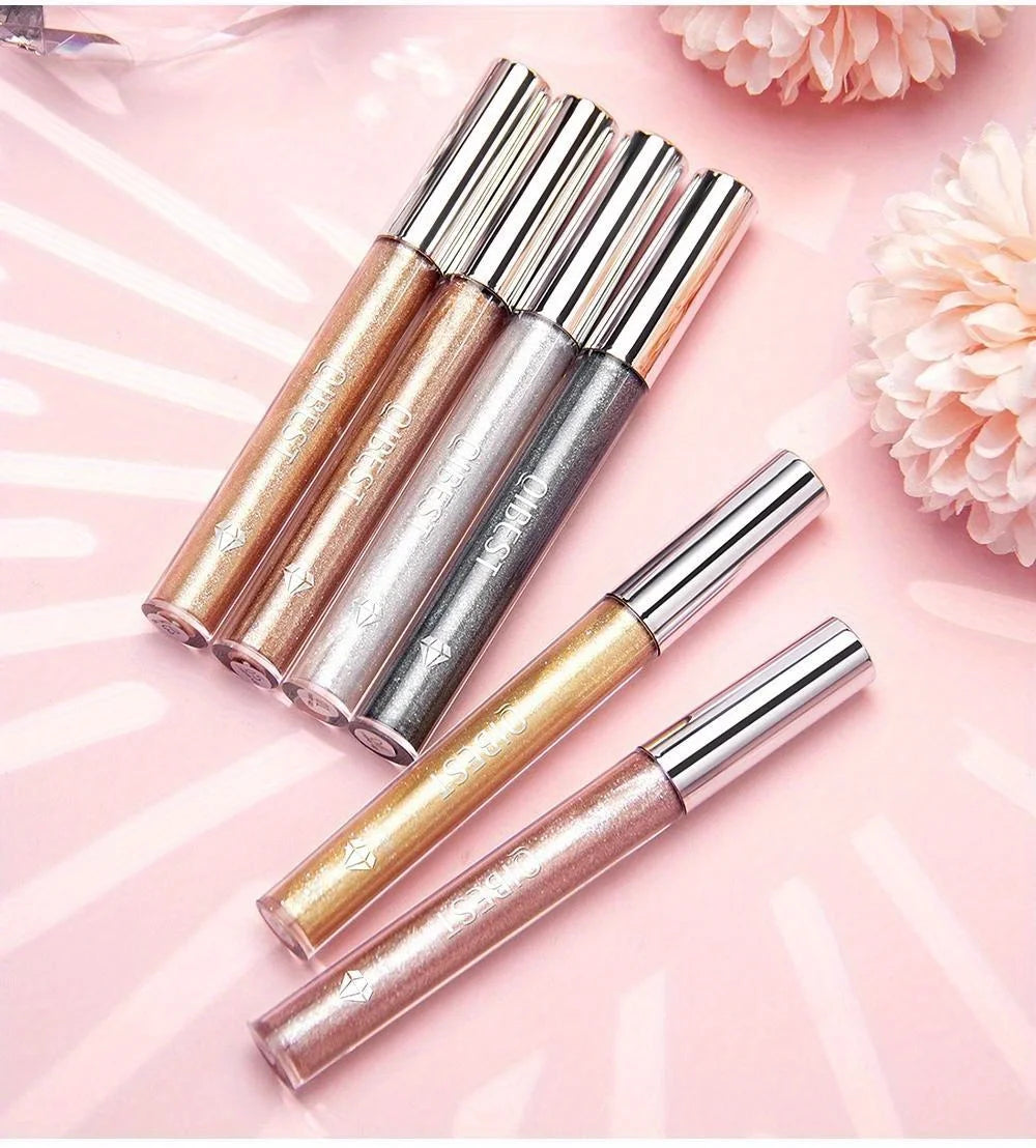 Metallic Glitter Liquid Lipstick Makeup Waterproof Lip Gloss Long-lasting Shimmer Metal Diamond Lip Glaze Tint Charming