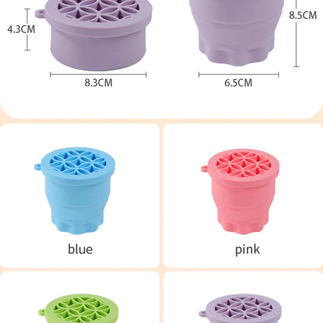 Multifunction Silicone Folding Makeup Brush Cleaning Cup Cleaning and drying 2-in-1 storage cup Beauty Cosmetic Brush Scrub Cup