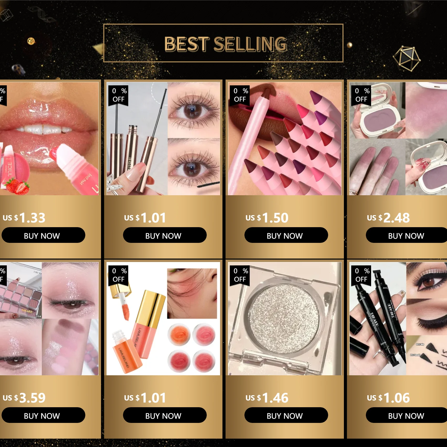 Rose Gold Sequin Glitter Mascara Shiny Eyelashes Quick Dry Waterproof Curling Thick Diamond Colored Mascara Shimmer Eye Makeup
