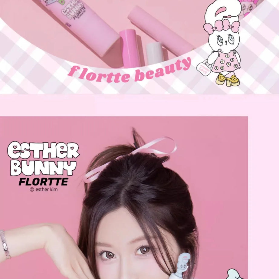 FLORTTE ×MIKKO ×ESTHER BUNNY CREAMY LIP CREAM Ice lens lip glaze water gloss lipstick