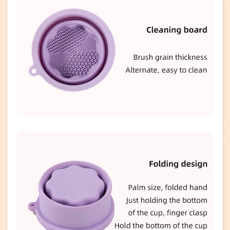 Multifunction Silicone Folding Makeup Brush Cleaning Cup Cleaning and drying 2-in-1 storage cup Beauty Cosmetic Brush Scrub Cup