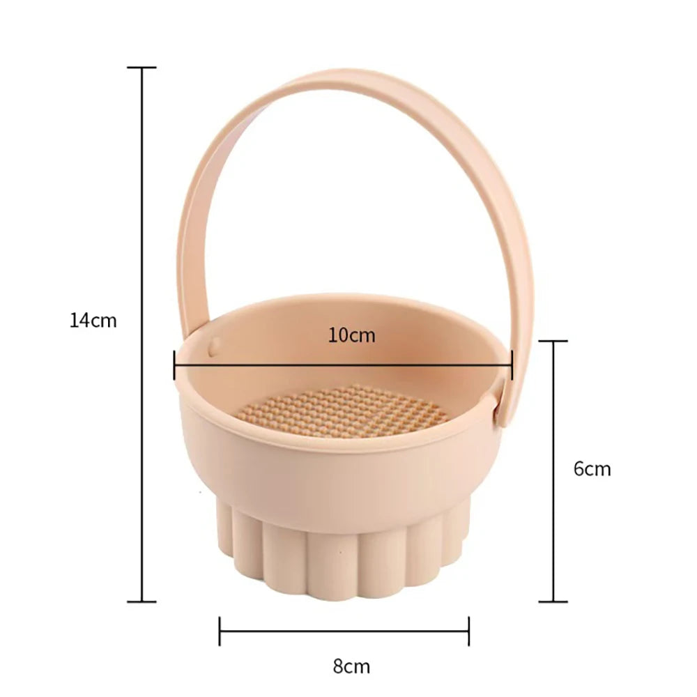 1PCS Silicone Washing Bowl Makeup Brush Cleaning Box Make-up Egg Drying Tool Set Powder Puff Washer Sponge Storage Artifact