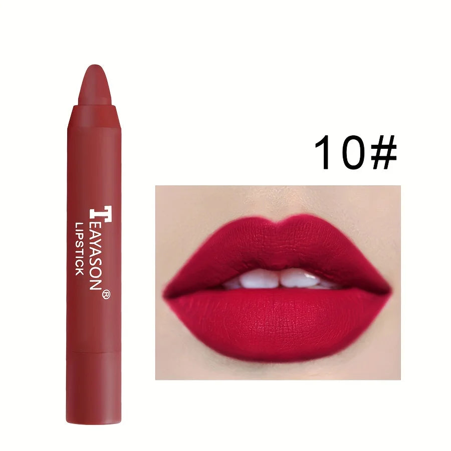 12 Colors Matte Misty Lipstick Set: Long-Lasting, Smudge-Proof, Sexy Velvet Lip Liners & Primer For Women's Makeup