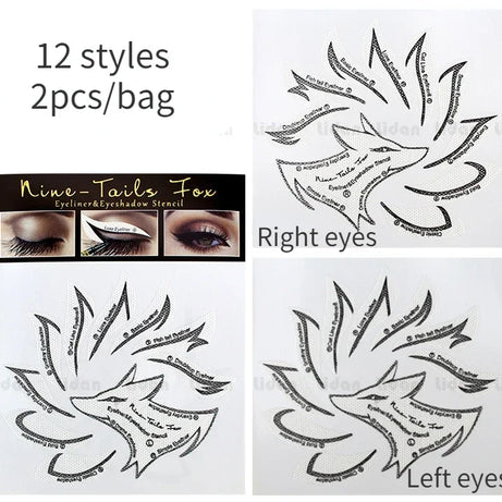 Women Eyes Makeup Stencils Winged Eyeliner Stencil Template Shaping Tools Eyebrows Eye Shadow Makeup Template Tool Stickers Card