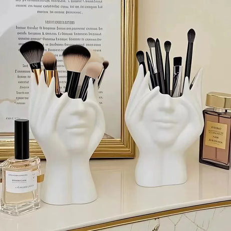1PC Vinyl Figure Storage Holders Creative Human Body Art Styling Office Organizers Multifunctional Makeup Brush Holder