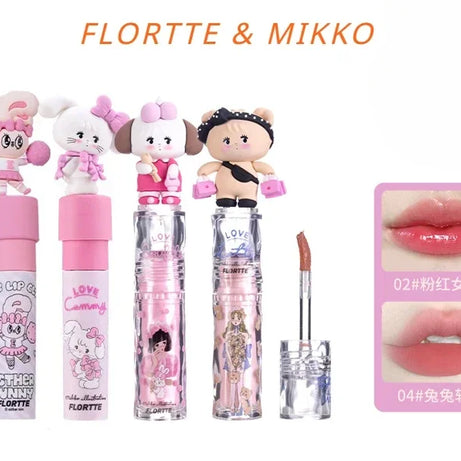 FLORTTE ×MIKKO ×ESTHER BUNNY CREAMY LIP CREAM Ice lens lip glaze water gloss lipstick