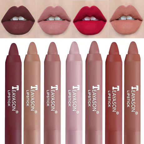 12 Colors Matte Misty Lipstick Set: Long-Lasting, Smudge-Proof, Sexy Velvet Lip Liners & Primer For Women's Makeup
