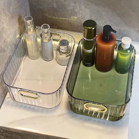 Rectangular Desktop Cosmetic Storage Drawer Stackable Storage Box Acrylic Rack Sundries Snack Makeup Storage Basket Organizer